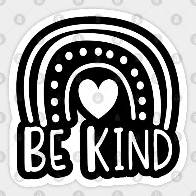 Doodle Rainbow Be Kind Sticker by JPDesigns